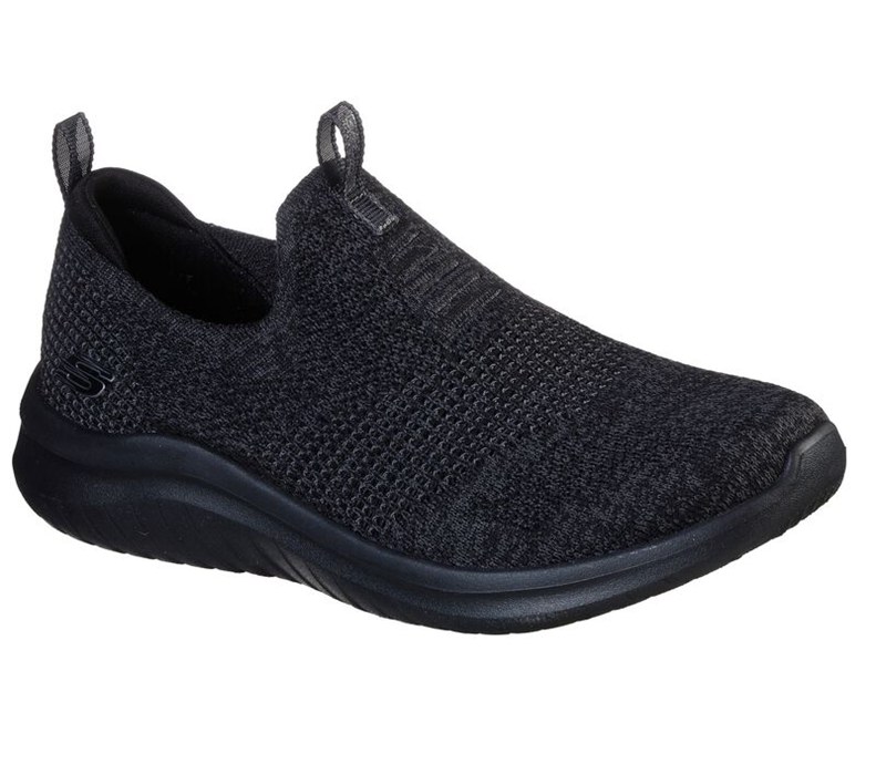 Skechers Ultra Flex 2.0 - Pretty Dazzling - Womens Slip On Shoes Black/Grey [AU-US8675]